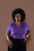 Ayla Knit Top In Plum