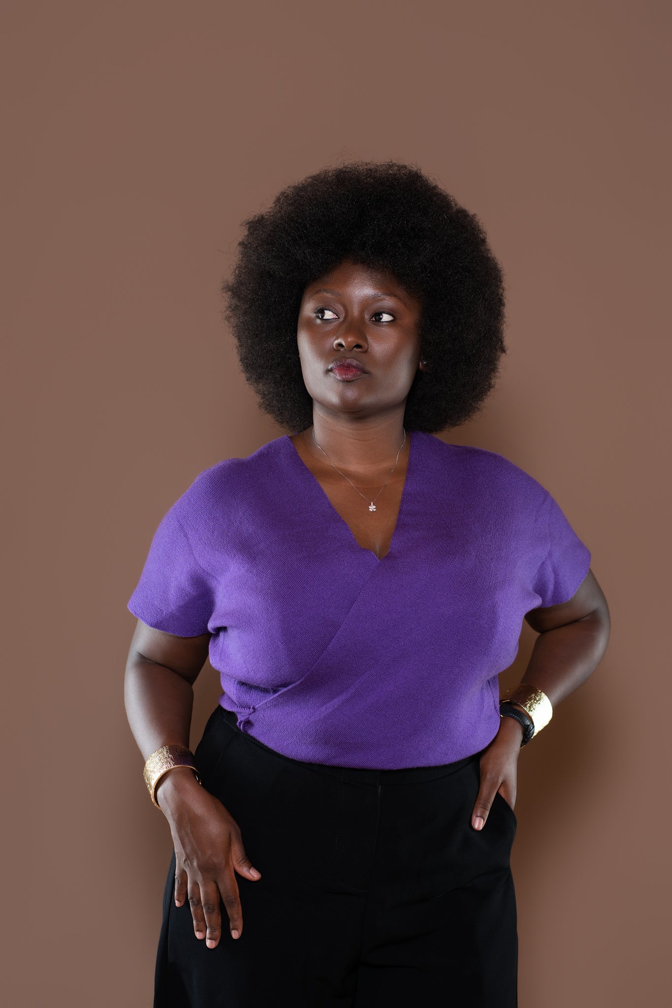 Ayla Knit Top In Plum