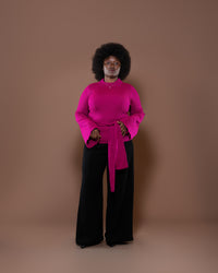 Aura Knit Top in Fuschia