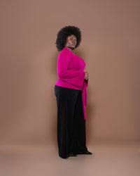 Aura Knit Top in Fuchsia