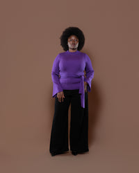 Aura Knit Top in Plum