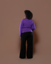 Aura Knit Top in Plum