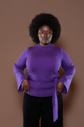 Aura Knit Top in Plum