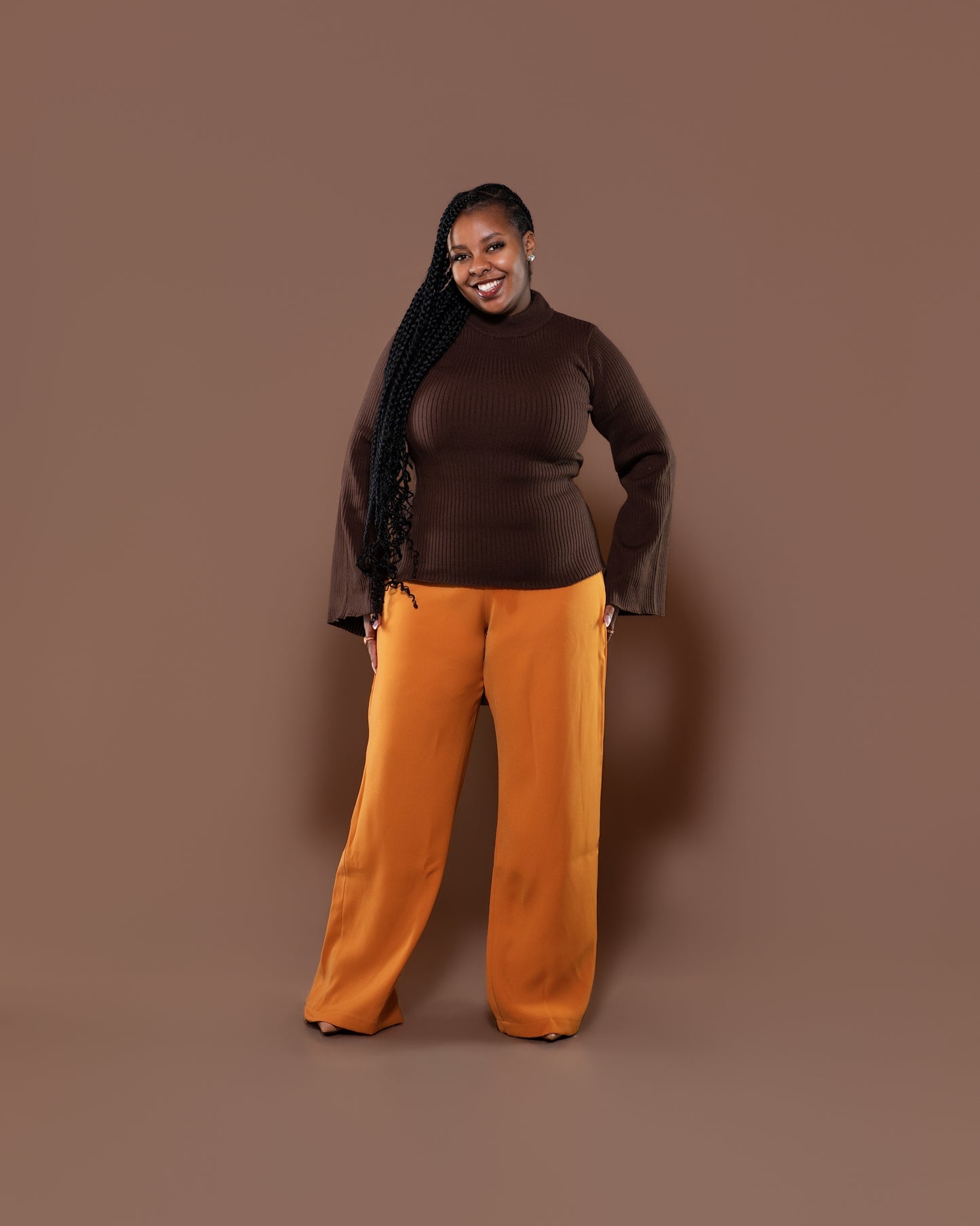 Aura Knit Top in Choco