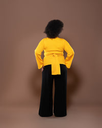 Aura Knit Top in Mustard