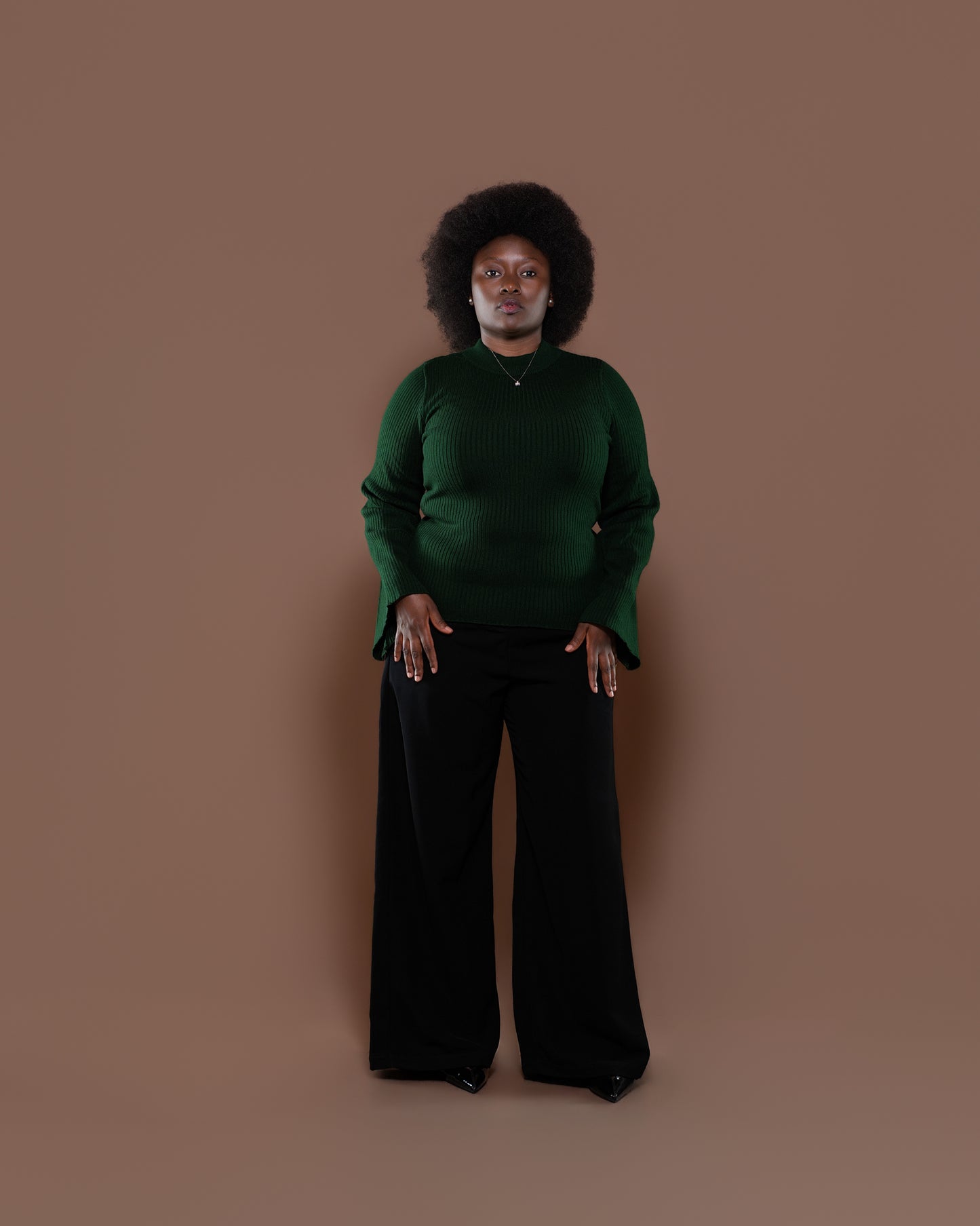 Aura Knit Top in Emerald