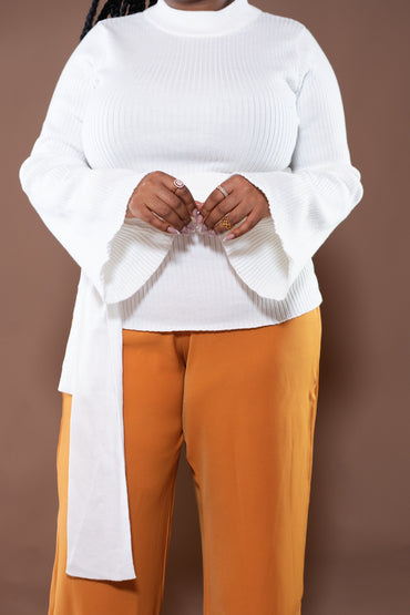 Aura Knit Top in White