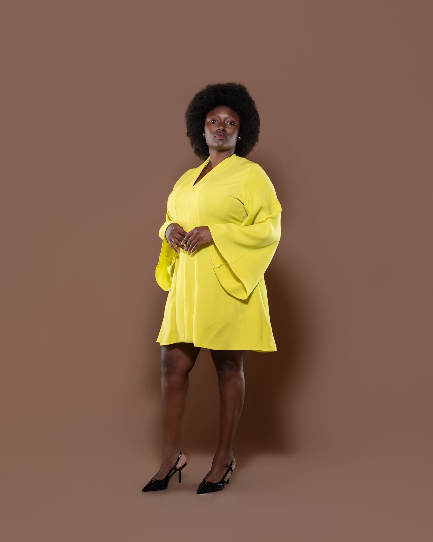 Vouge Mini Dress in Neon Green