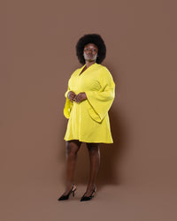 Vouge Mini Dress in Neon Green