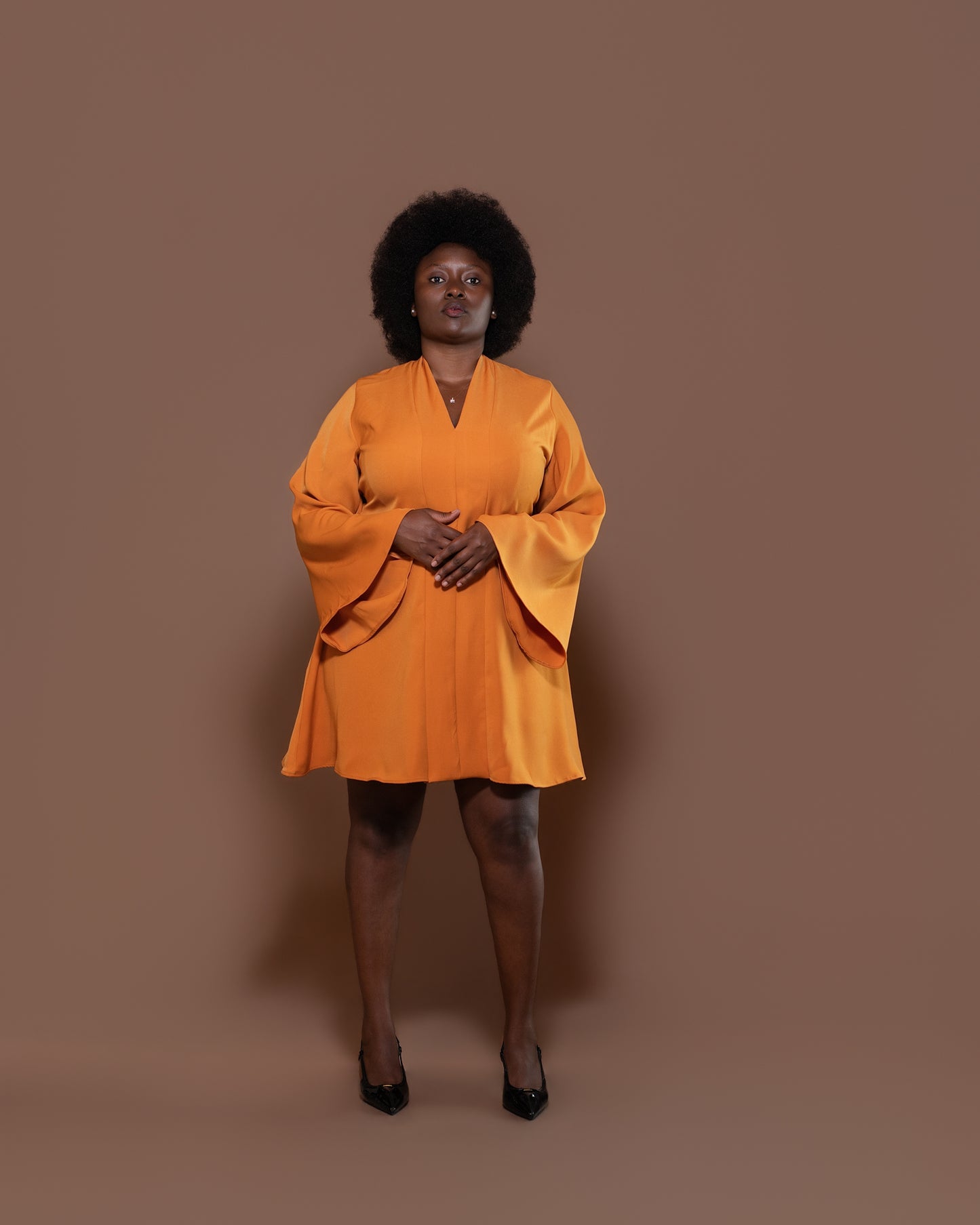 Vouge Mini Dress in Mustard