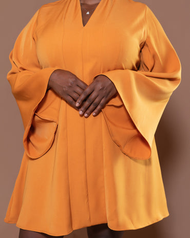 Vouge Mini Dress in Mustard