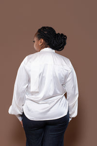 Bella Blouse in Pearl Shine
