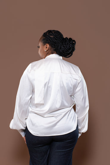 Bella Blouse in Pearl Shine