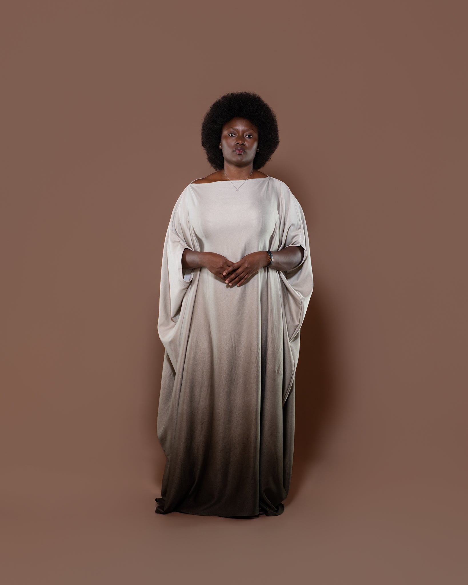 Ombre Kaftan in Ash Grey