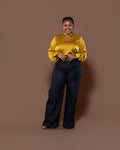 Bella Blouse in Mustard Shine