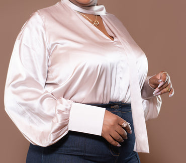 Bella Blouse in Cream Shine