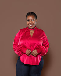 Bella Blouse in Pink Shine