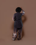 Botanical Boarder Blouse in Ebony