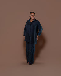 Botanical Boarder Blouse in Nile