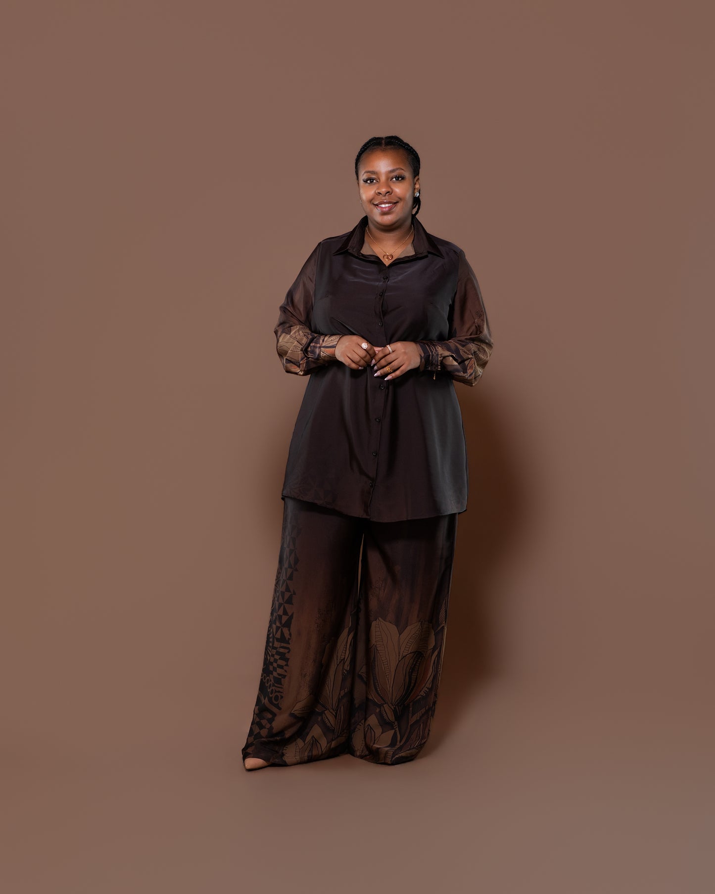 Botanical Boarder Blouse in Copper