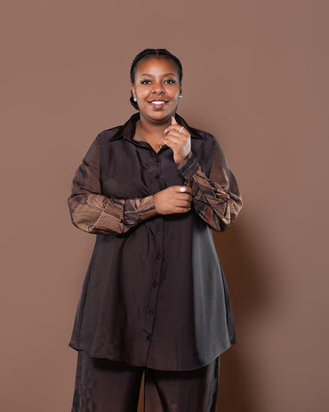 Botanical Boarder Blouse in Copper