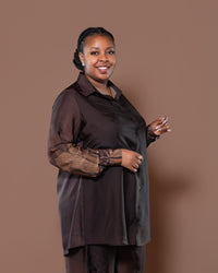 Botanical Boarder Blouse in Copper