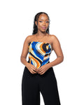 Ankara Corset In Lava