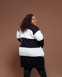 Black Monochrome Midi Cardigan