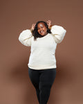 Sienna Sweater Dress In Off White