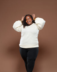 Sienna Sweater Dress In Off White