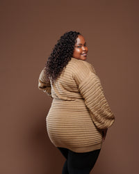 Sienna Sweater Dress In Tan
