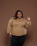 Sienna Sweater Dress In Tan