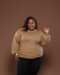 Sienna Sweater Dress In Tan