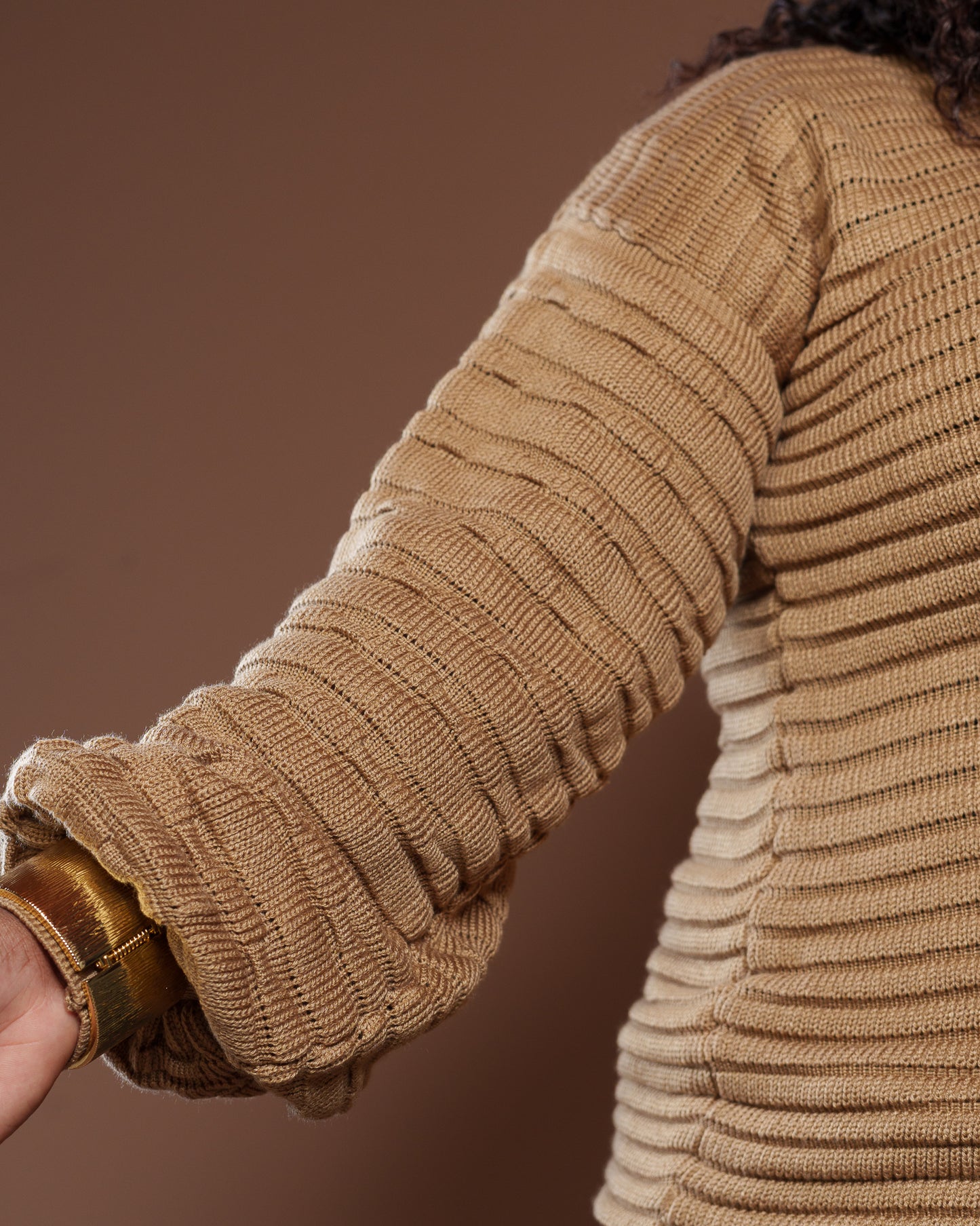 Sienna Sweater Dress In Tan