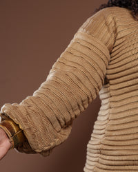 Sienna Sweater Dress In Tan