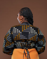 Adire Corset Top In Mizani