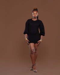 Sienna Sweater Dress In Black