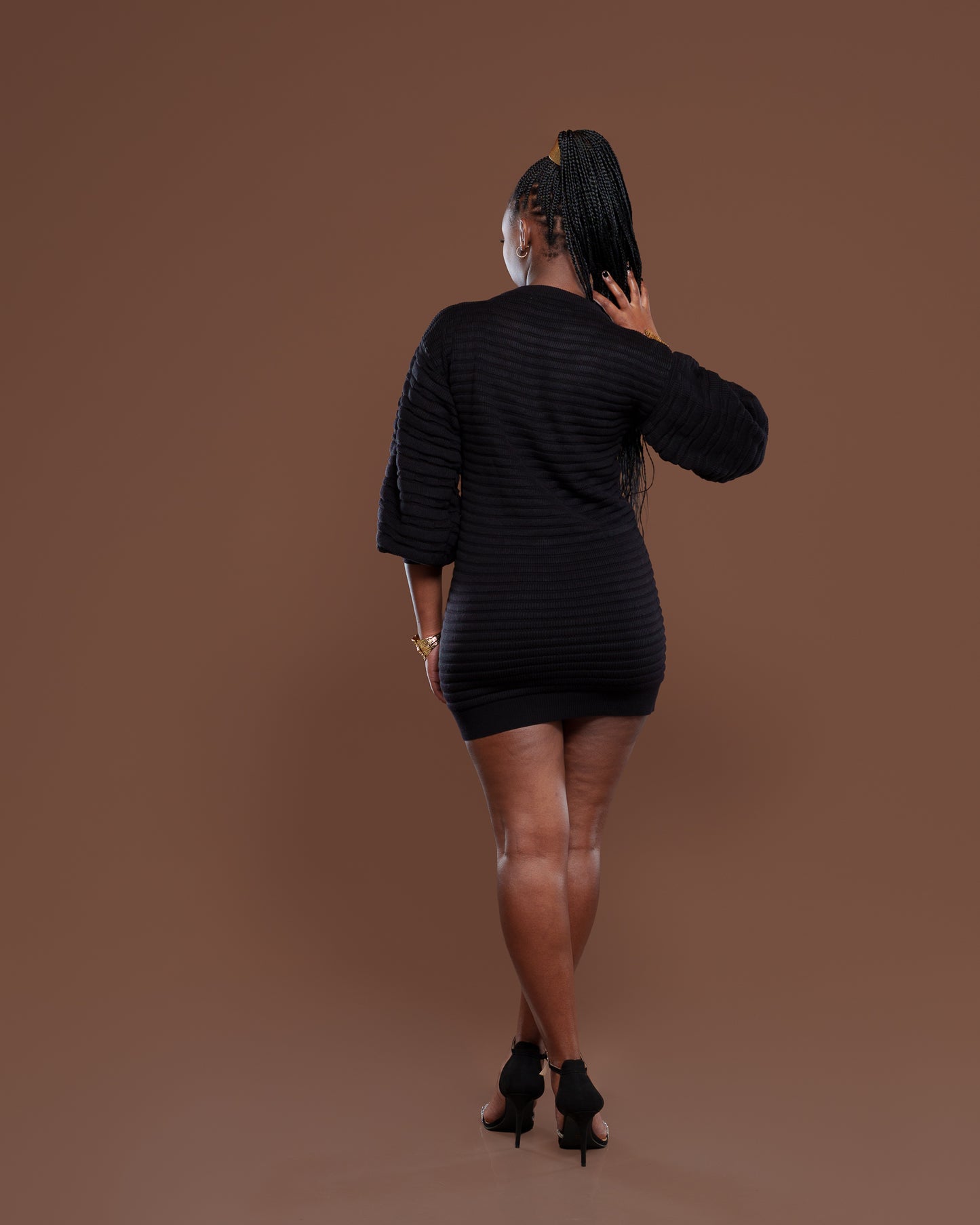 Sienna Sweater Dress In Black