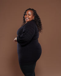 Sienna Sweater Dress In Black