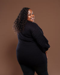 Sienna Sweater Dress In Black