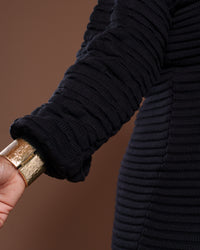 Sienna Sweater Dress In Black