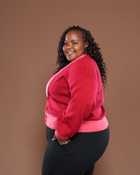 Maison Cardigan In Coral Cherry