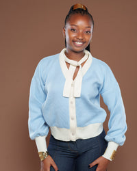 Maison Cardigan In Baby Blue