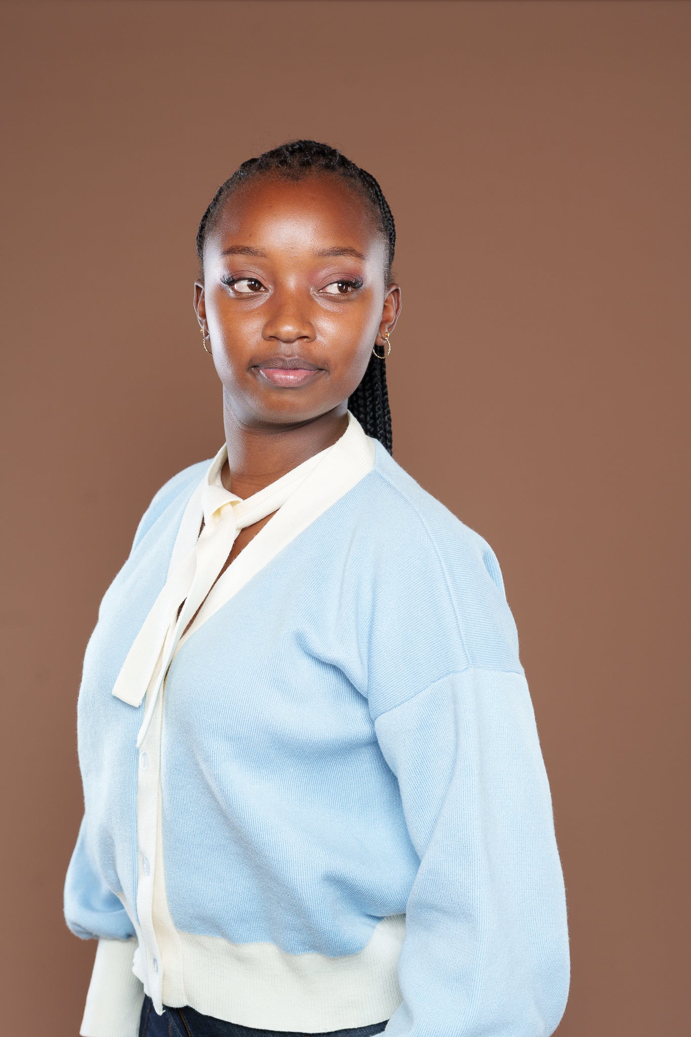 Maison Cardigan In Baby Blue