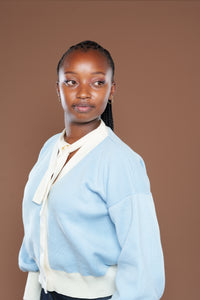 Maison Cardigan In Baby Blue