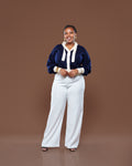 Fluid Semi-Fitted Pants in Pearl