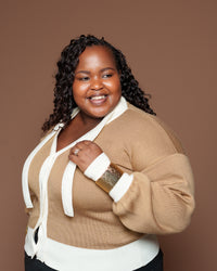 Maison Cardigan In Tan