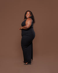 Amara Knit Maxi Dress in Midnight