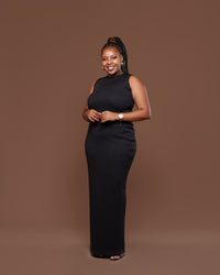 Amara Knit Maxi Dress in Midnight