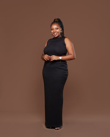 Amara Knit Maxi Dress in Midnight